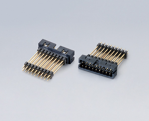 2.0mm间距简牛连接器-2.00 H6.4+2个排针塑胶 双排180°