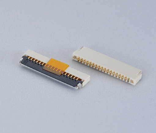 0.5mm间距 FPC连接器 卧贴 前旋式 下接触