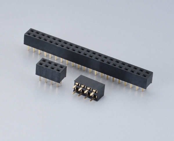 1.27mm间距排母连接器-1.27x3.4_双排180°