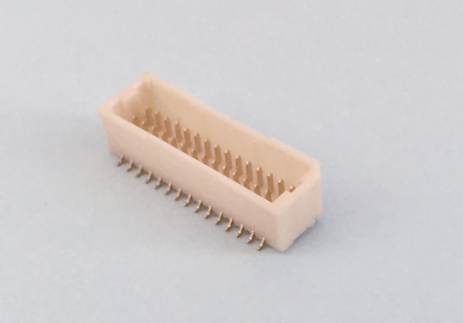 1.0mm间距 SH1.0 Wafer连接器180°-SMT(立贴) 双排